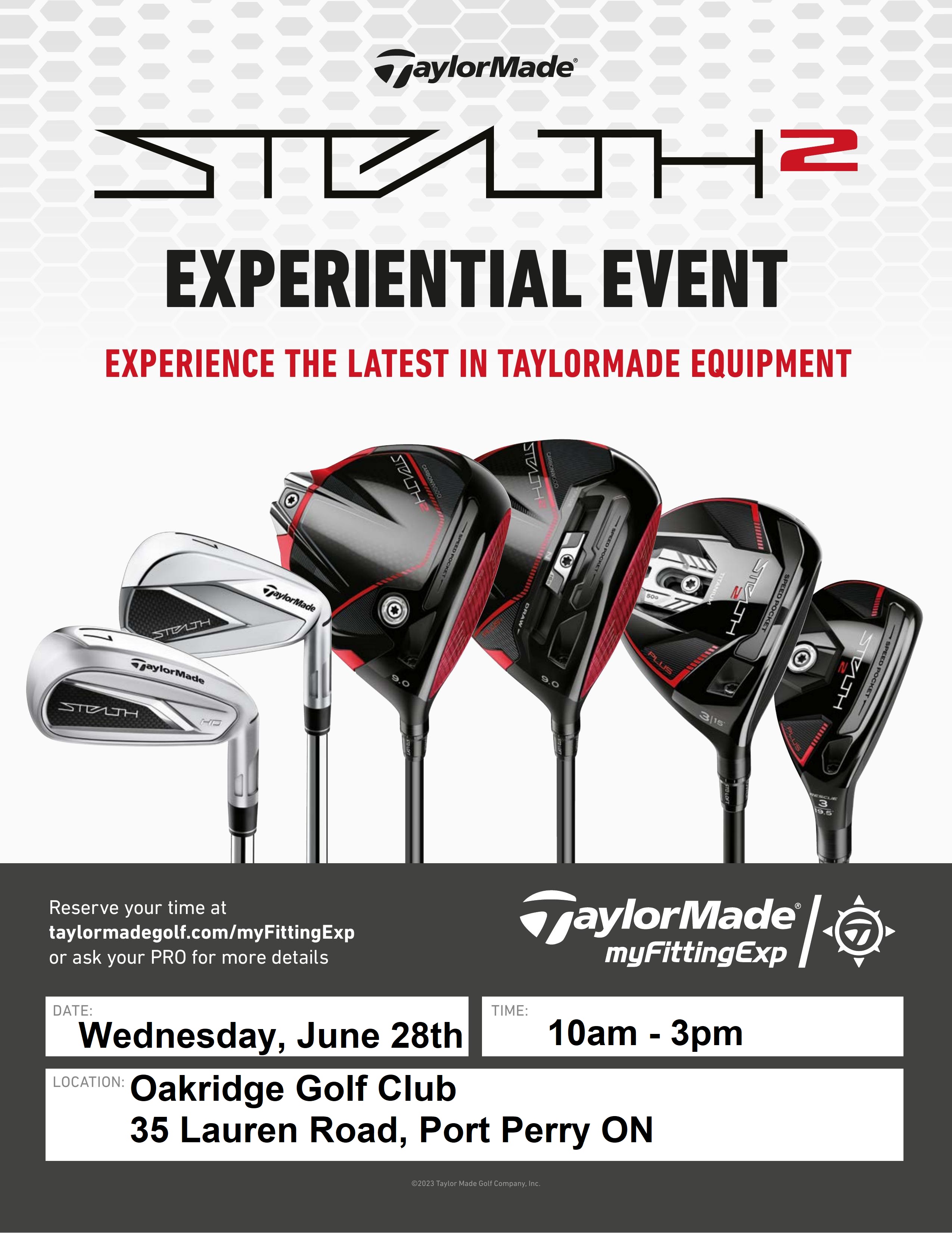 2023 CUSTOM FITTING TAYLORMADE JUNE 28TH