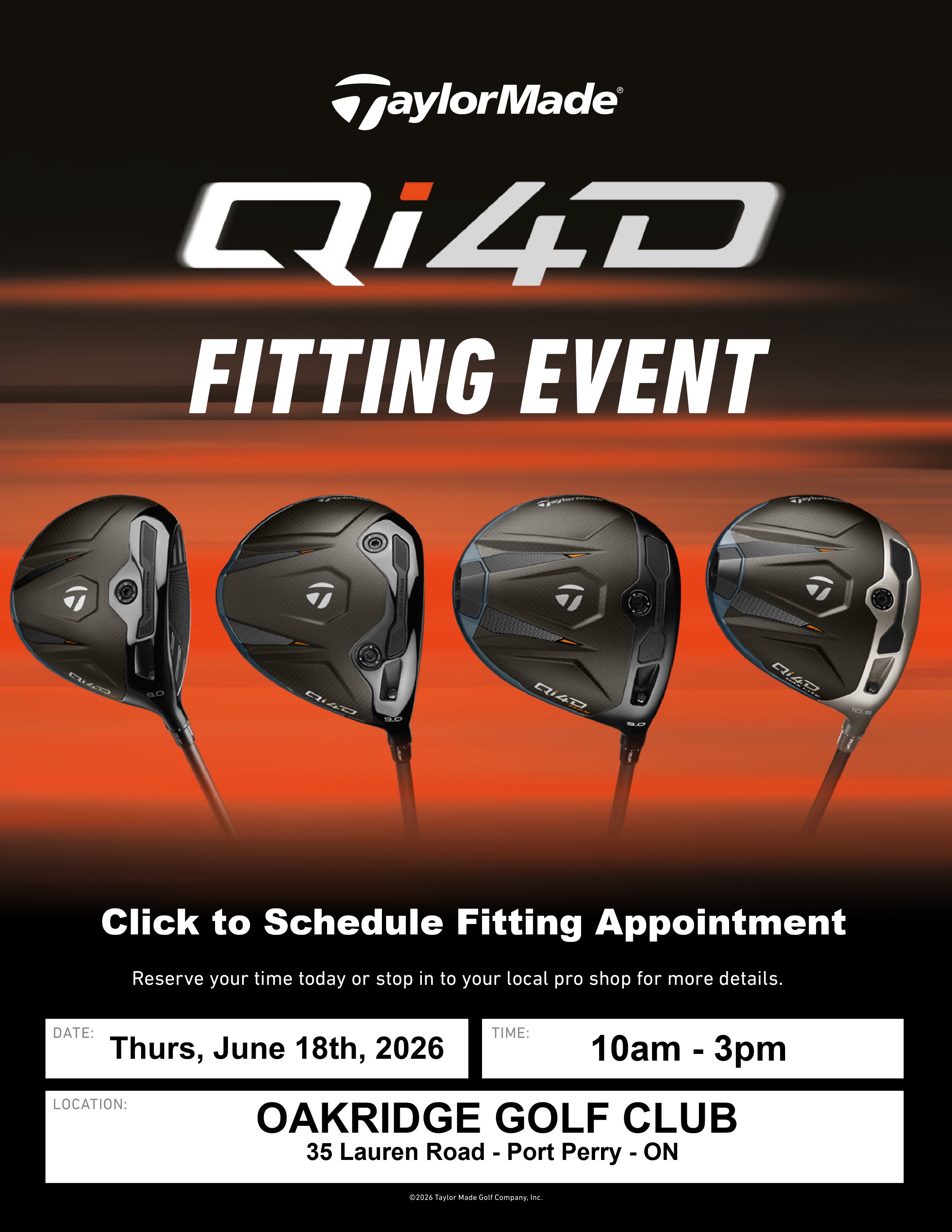 2026 TAYLOR MADE FITTING POSTER June 18th